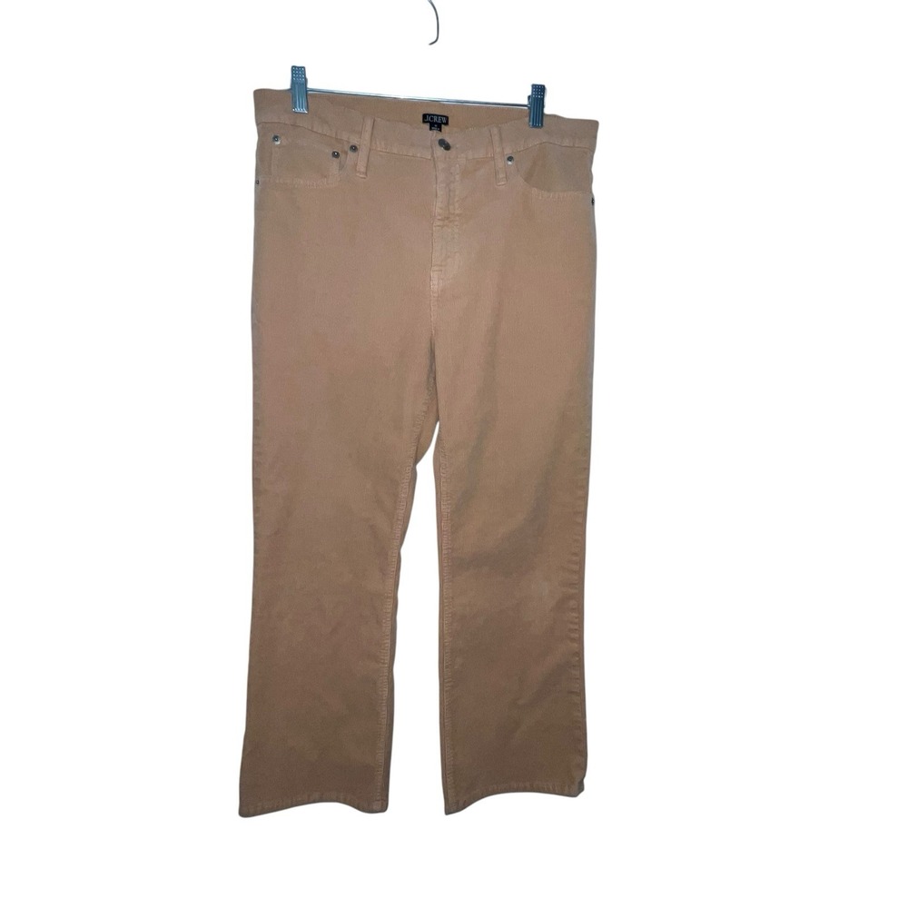 J. Crew Slim Demi Boot Cut Pants Corduroy Tan Khaki Women Sz 31 Preppy BM744